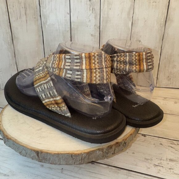 Sanuk Women's Size 9 Yoga Sling 2 Sandals Brown Tan - Picture 4 of 8